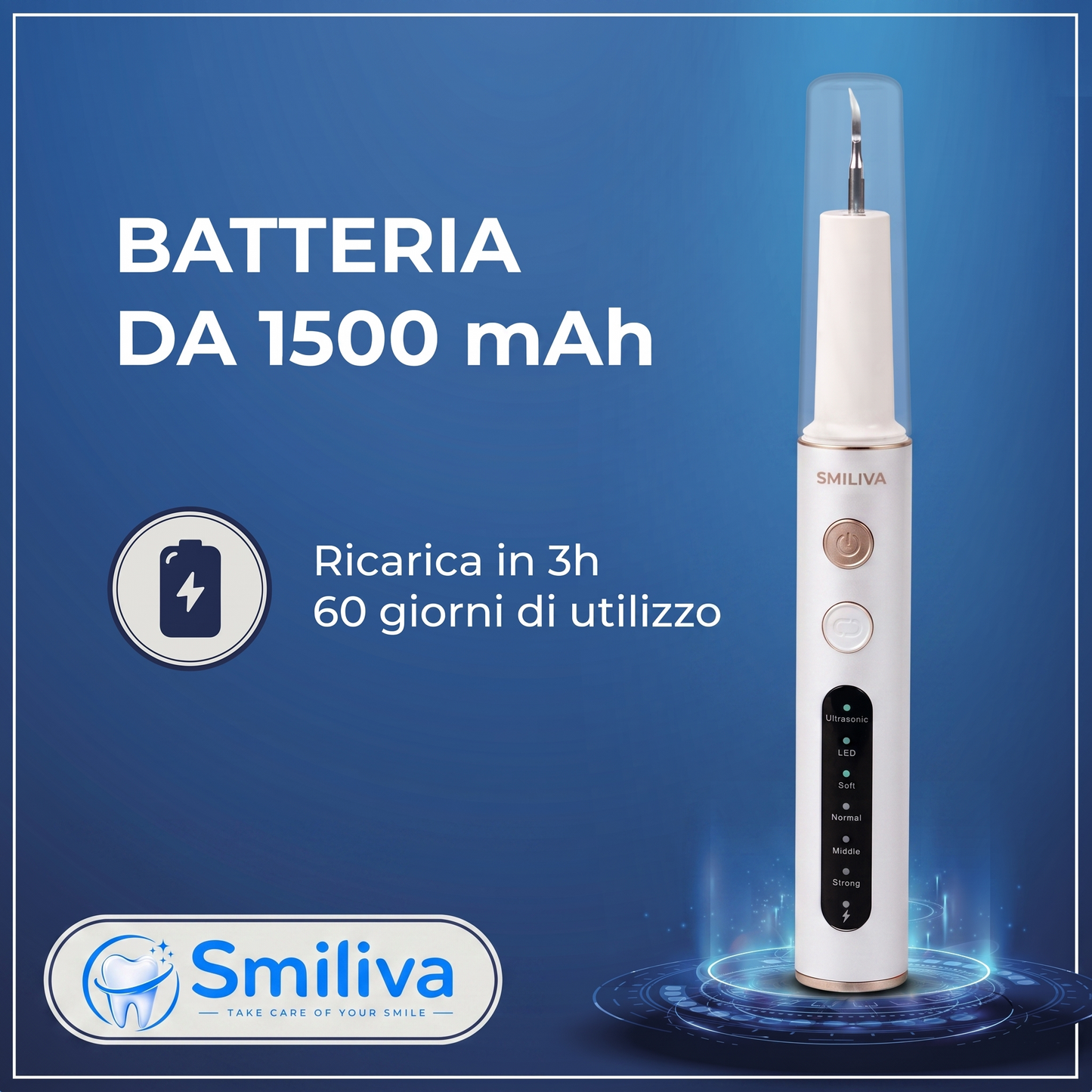 Addio al tartaro, benvenuto sorriso smagliante: scopri l'ablatore a ultrasuoni Smiliva!